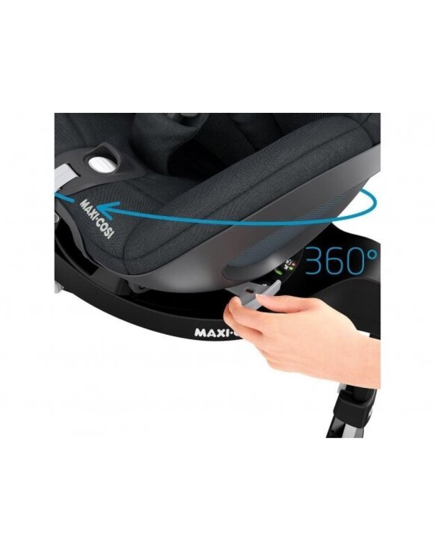 Automobilinė kėdutė Maxi cosi Pebble 360 essential graphite 0-13kg su isofix baze 360