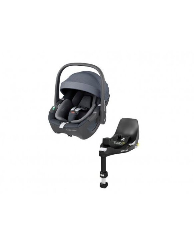 Automobilinė kėdutė Maxi cosi Pebble 360 essential graphite 0-13kg su isofix baze 360