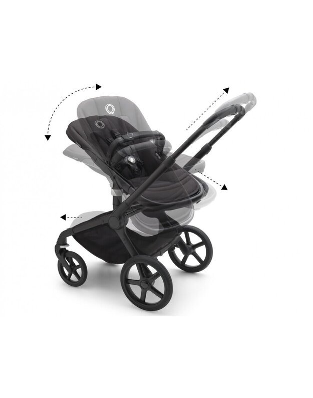 Universalus vežimėlis Bugaboo Fox 5 Midnight black/Midnight black/graphite frame 2in1