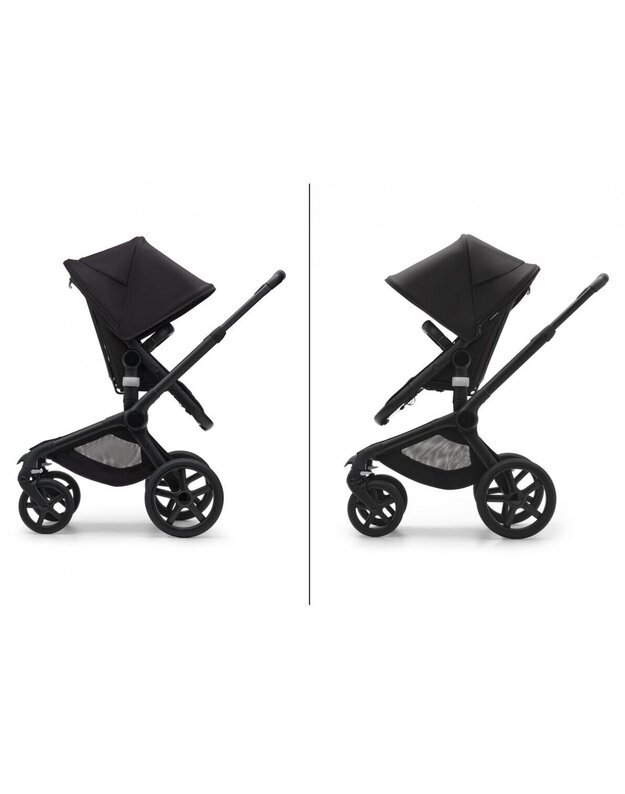 Universalus vežimėlis Bugaboo Fox 5 Midnight black/Midnight black/graphite frame 2in1