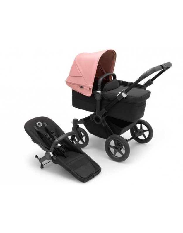 Universalus vežimėlis Bugaboo Donkey 5 Mono 2in1 Black/Midnight Black/Morning Pink