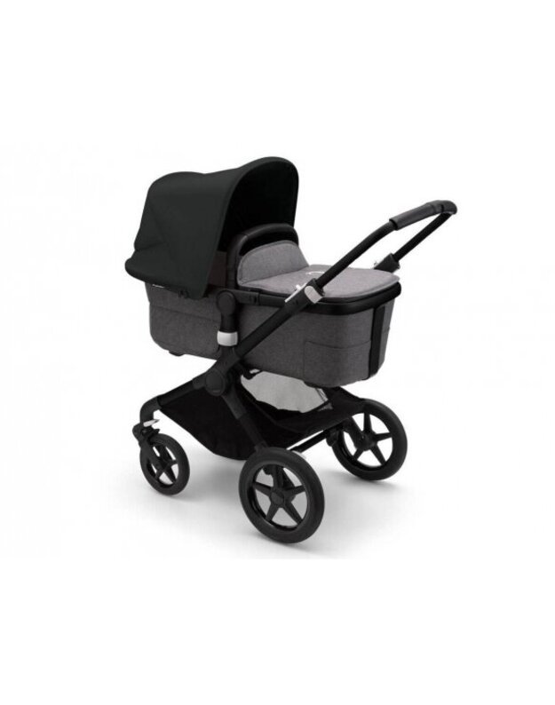 Universalus vežimėlio komplektas 2in1 Bugaboo Fox 3 Midnight black/grey melange/black važiuoklė