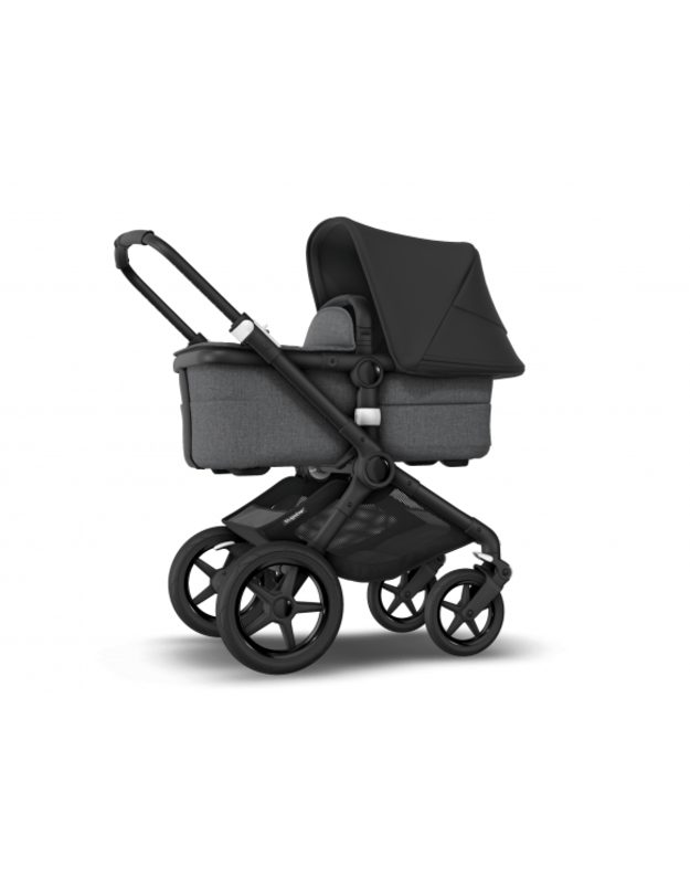 Universalus vežimėlio komplektas 2in1 Bugaboo Fox 3 Midnight black/grey melange/black važiuoklė