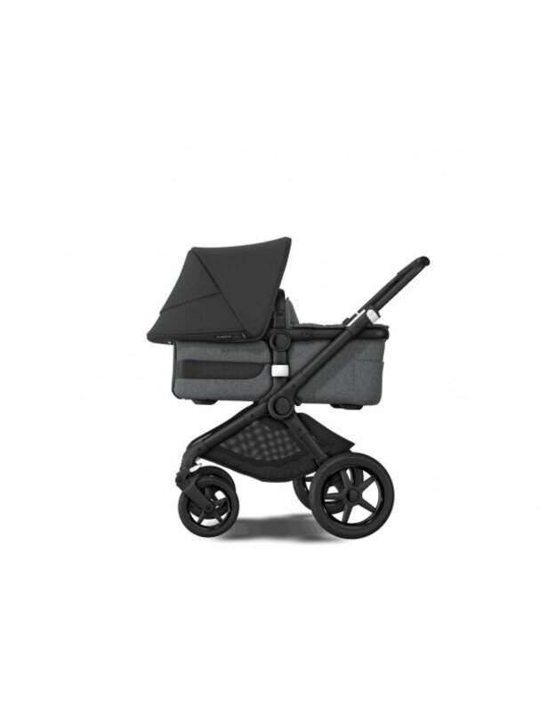 Universalus vežimėlio komplektas 2in1 Bugaboo Fox 3 Midnight black/grey melange/black važiuoklė