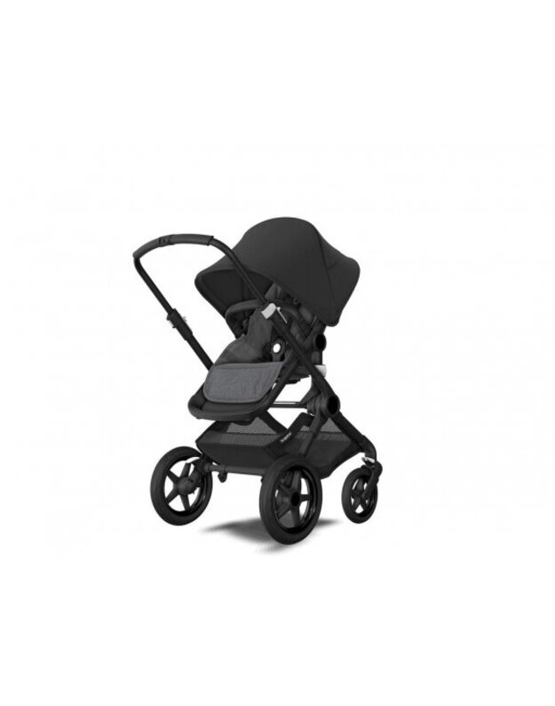 Universalus vežimėlio komplektas 2in1 Bugaboo Fox 3 Midnight black/grey melange/black važiuoklė