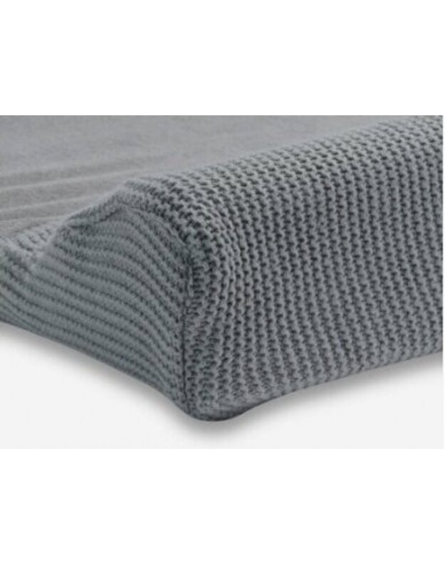 Jollein vystymo lentos užvalkas Basic Knit 50x70cm Stone grey