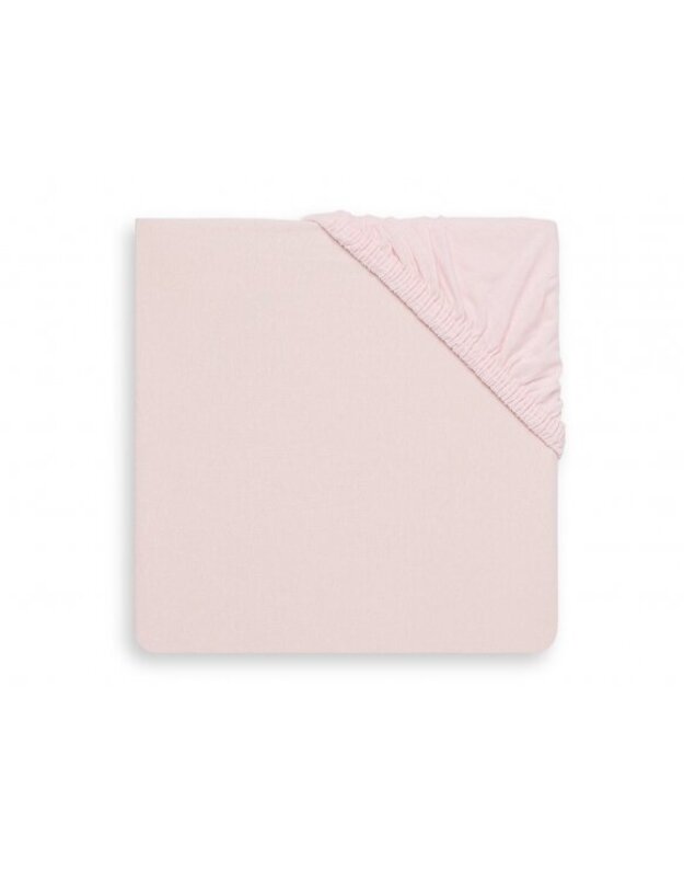 Jollein trikotažinė paklodė su guma Jersey Soft Pink 40x80 cm