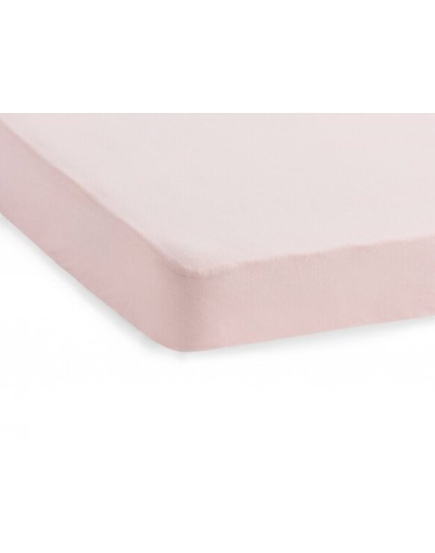 Jollein trikotažinė paklodė su guma Jersey Soft Pink 40x80 cm