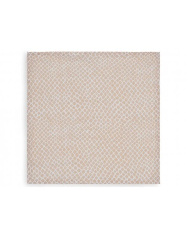 Jollein muslino audinio vystyklų rinkinys 70x70 Snake Pale Pink 3vnt