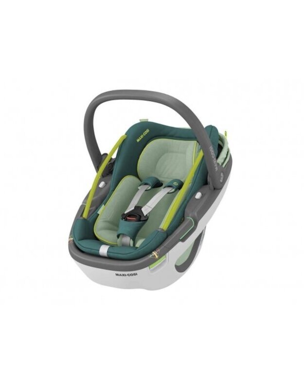 Maxi-Cosi Coral 360 automobilinė kėdutė + FamilyFix 360 Bazė - Essential Neo Green 0-13 kg