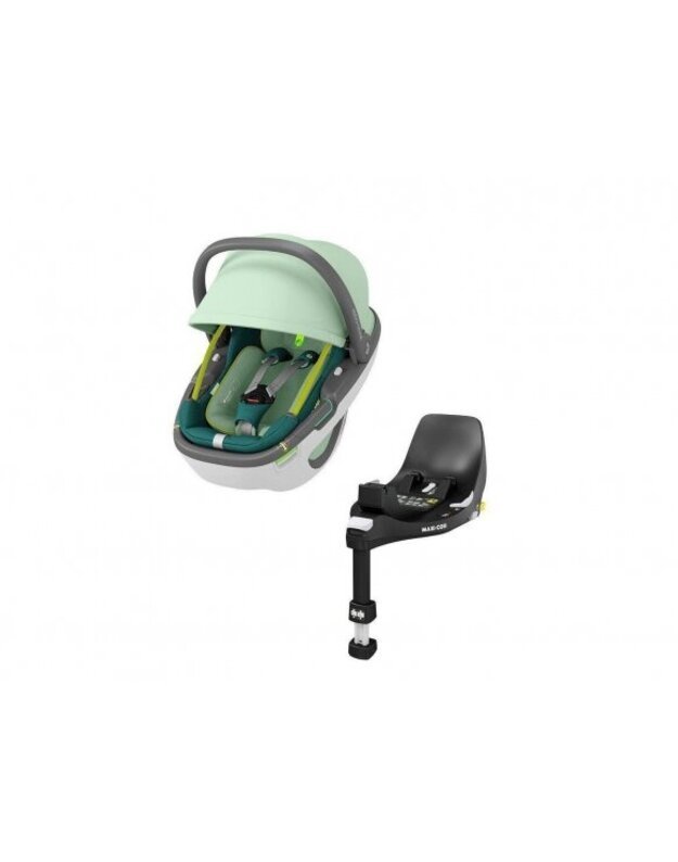 Maxi-Cosi Coral 360 automobilinė kėdutė + FamilyFix 360 Bazė - Essential Neo Green 0-13 kg