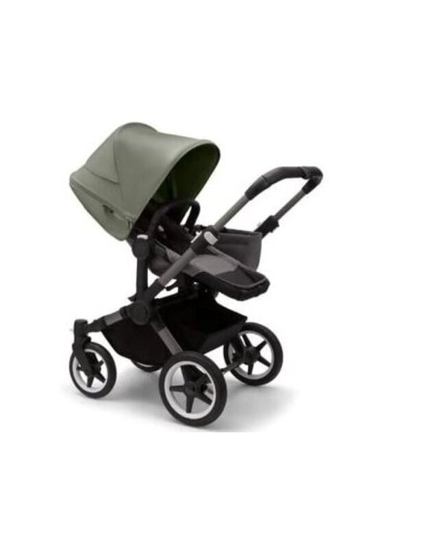 Universalus vežimėlis Bugaboo Donkey 5 Mono 2in1 Graphite/Grey Melange/Forest Green