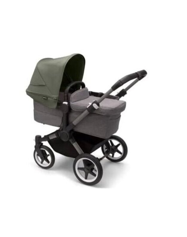 Universalus vežimėlis Bugaboo Donkey 5 Mono 2in1 Graphite/Grey Melange/Forest Green