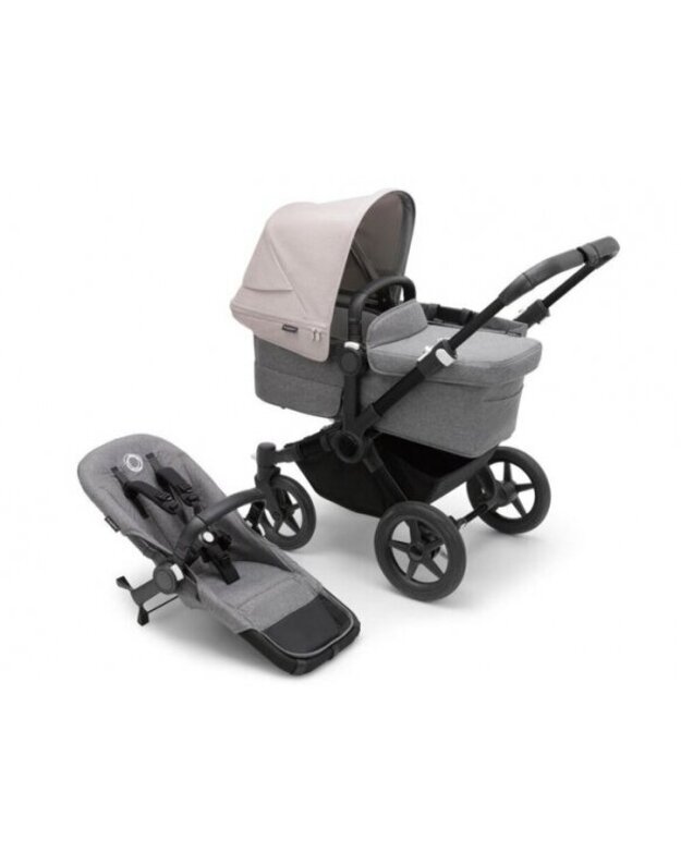 Universalus vežimėlis Bugaboo Donkey 5 Mono 2in1 Black/Grey Melange/Misty White