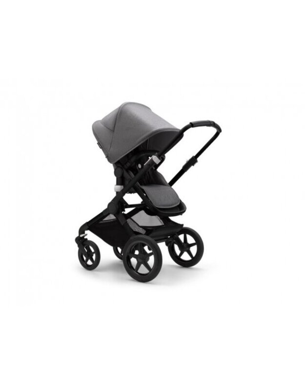 Universalus vežimėlio komplektas 2in1 Bugaboo Fox 3 Grey melange/grey melange/black važiuoklė