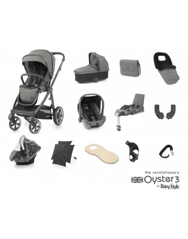 OYSTER 3 STROLLER SET 12IN1 MERCURY/CITY GREY