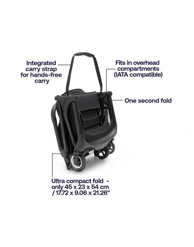 Bugaboo stroller Butterfly Midnight Black/Midnight Black/Black frame