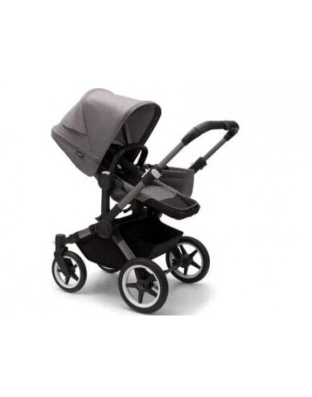 Universalus vežimėlis Bugaboo Donkey 5 Mono 2in1 Graphite/Grey Melange/Grey Melange