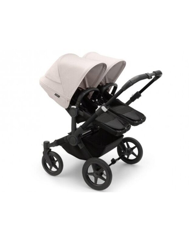 Universalus vežimėlis dvynukams Bugaboo Donkey 5 TWIN - Black/Midnight Black/Misty White