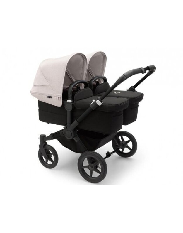 Universalus vežimėlis dvynukams Bugaboo Donkey 5 TWIN - Black/Midnight Black/Misty White