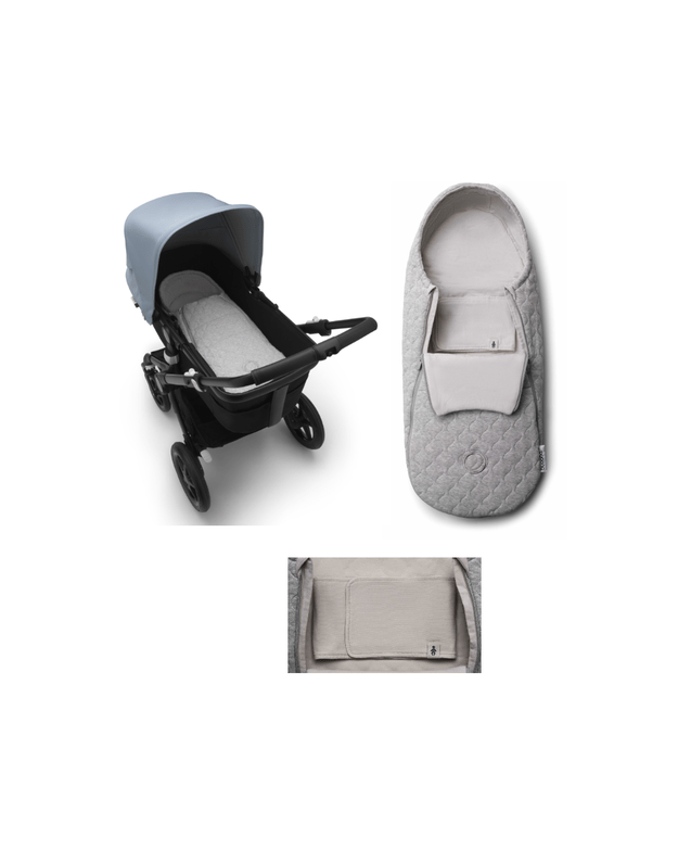 Bugaboo kūdikio vokelis, mova Light grey melange / Bugaboo newborn inlay