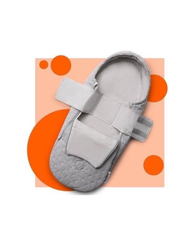 Bugaboo kūdikio vokelis, mova Light grey melange / Bugaboo newborn inlay