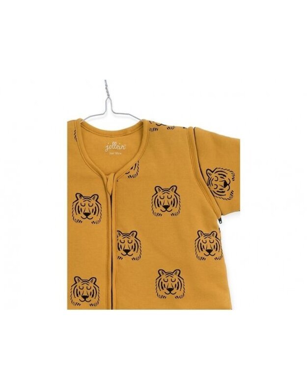 Jollein kūdikio miegmaišis su nusegamomis rankovėmis Tiger Mustard 70cm