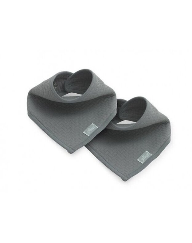 Jollein seilinukas Bib Bandana Storm Grey 2 vnt.