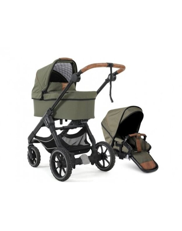 Universalus vežimėlio komplektas Emmaljunga NXT 90F Duo 2 in 1 Outdoor Olive/Outdoor važiuoklė