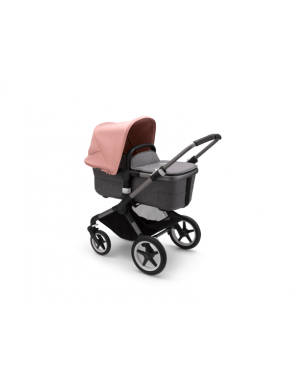 Universalus vežimėlio komplektas 2in1 Bugaboo Fox 3 Morning pink/grey melange/graphite važiuoklė