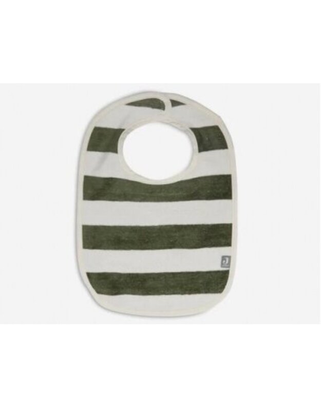 Jollein seilinukas Bib stripe Terry Leaf Green GOTTS 2vnt