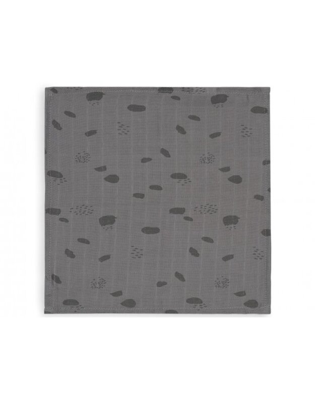 Jollein muslino merliukai 31x31 cm Spot Storm Grey 3vnt