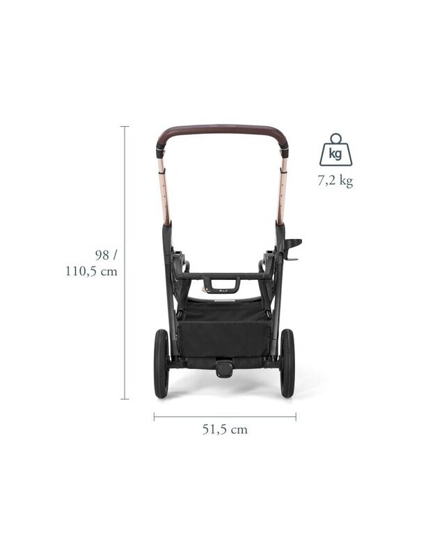 Universalus vežimėlio komplektas Inglesina Aptica 4in1 Velvet Grey + Darwin Infant Recline 0-13 kg