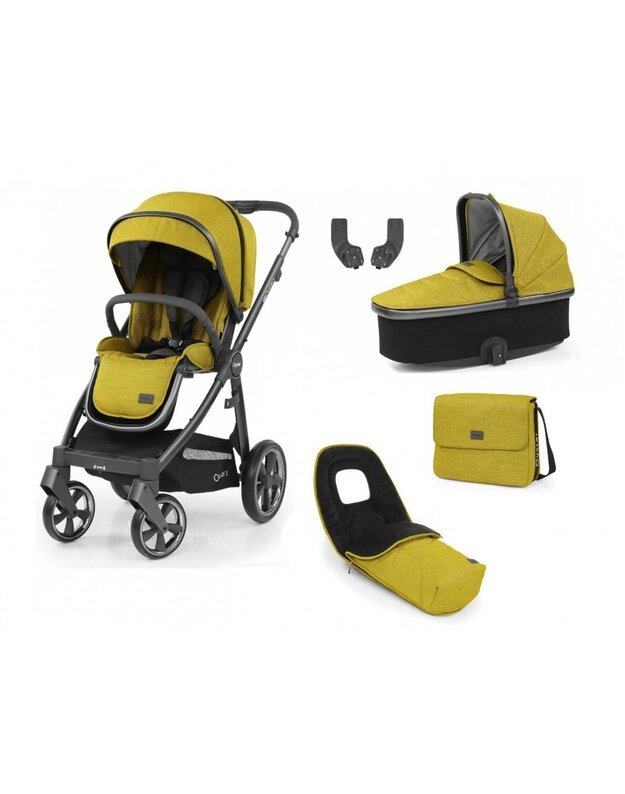 UNIVERSALUS VEŽIMĖLIS Oyster 3 Mustard/ city gray 5in1