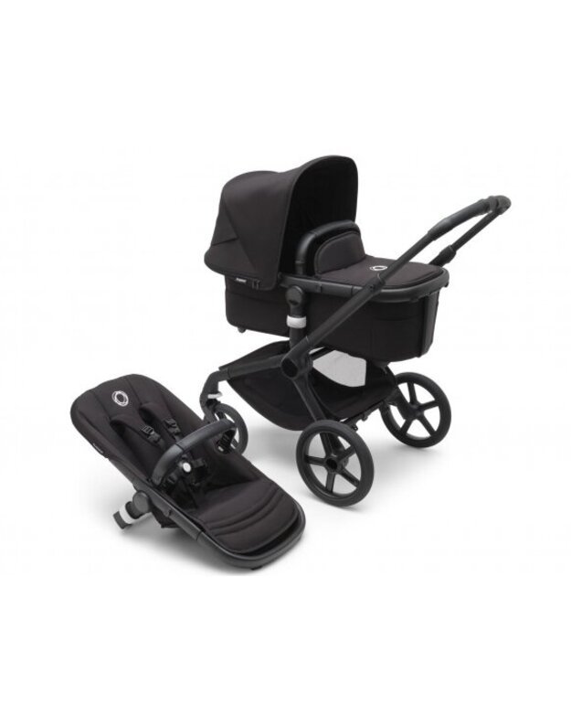 Universalus vežimėlis Bugaboo Fox 5 Midnight black/Midnight black/black frame 2in1