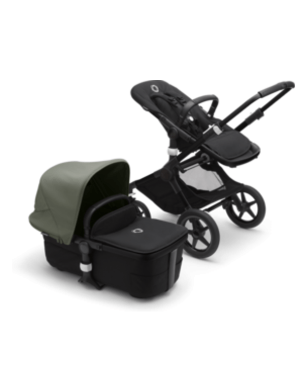 Universalus vežimėlio komplektas 2in1 Bugaboo Fox 3 Forest green/midnight black/black važiuoklė