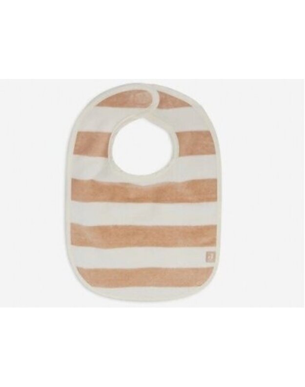  Jollein seilinukas Bib stripe Terry Biscuit GOTTS 2vnt