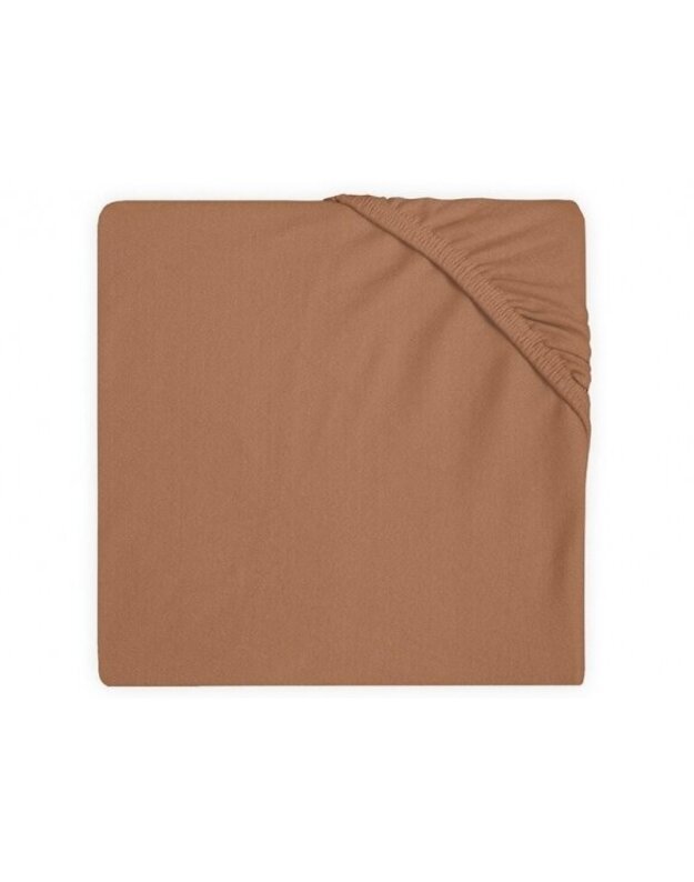 Jollein trikotažinė paklodė su guma Jersey Caramel 60x120