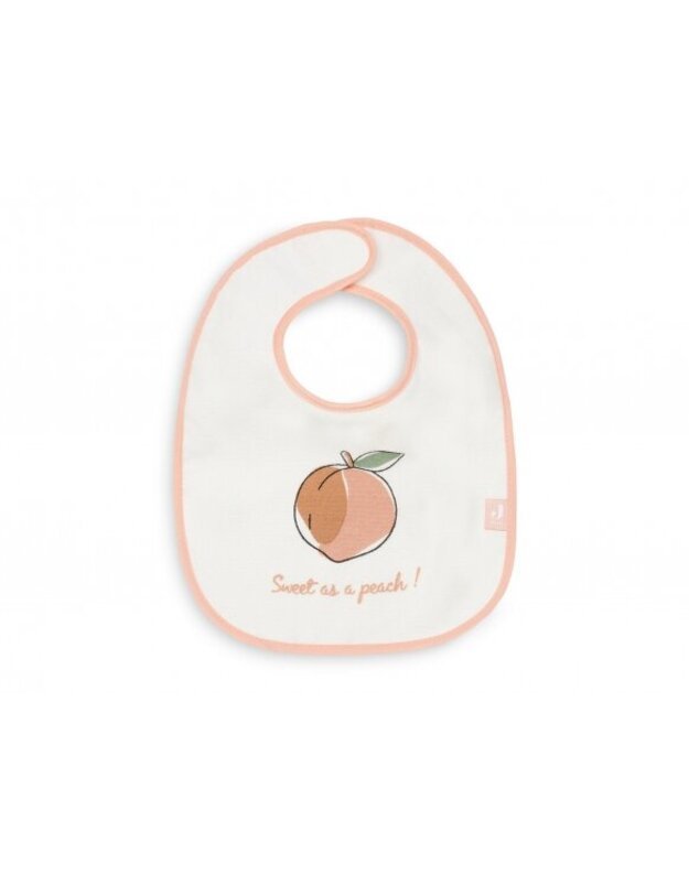 Jollein neperšlampamų seilinukų rinkinys Bib Peach Pink 3 vnt