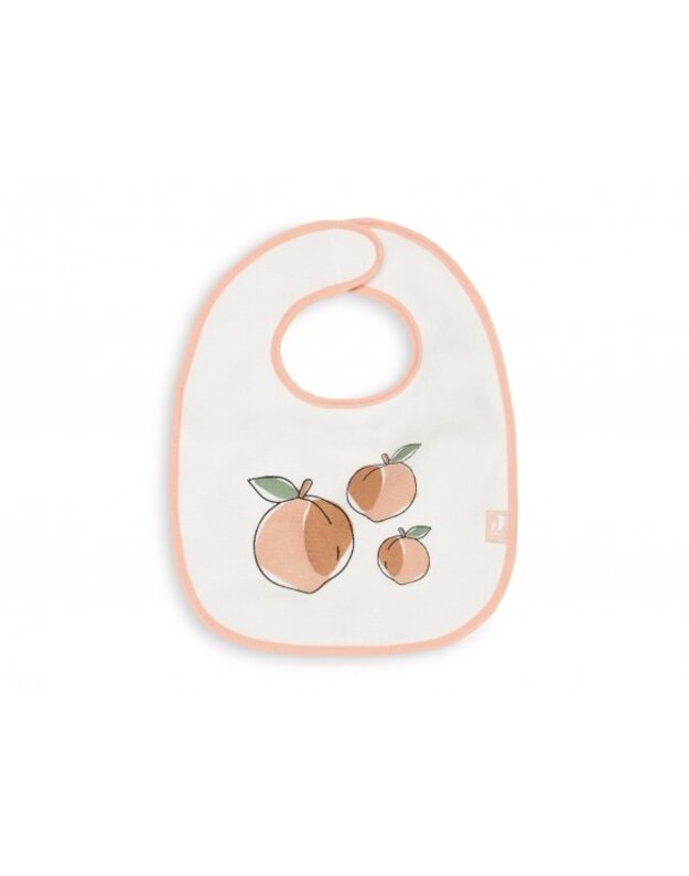 Jollein neperšlampamų seilinukų rinkinys Bib Peach Pink 3 vnt