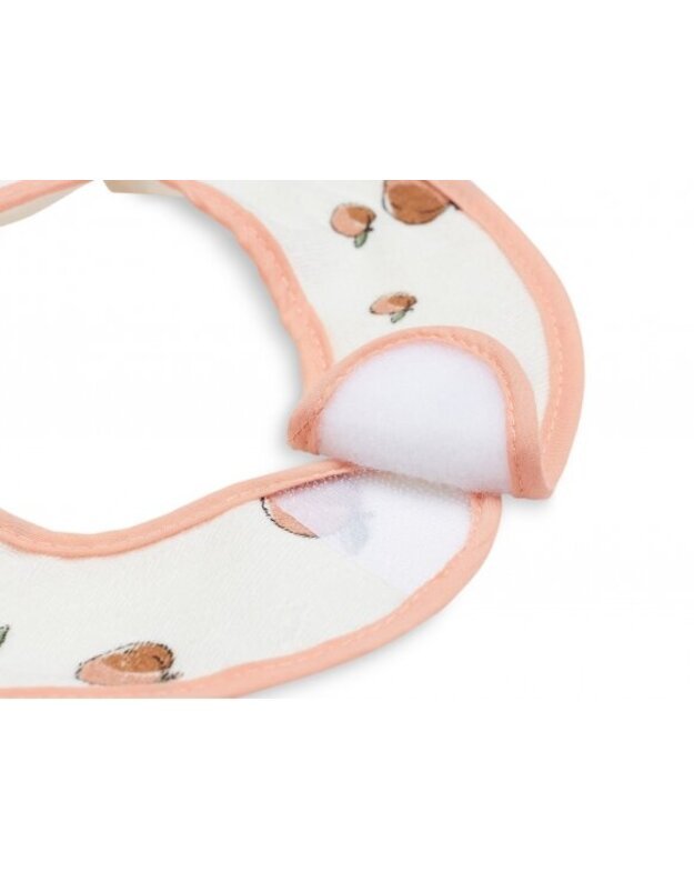 Jollein neperšlampamų seilinukų rinkinys Bib Peach Pink 3 vnt