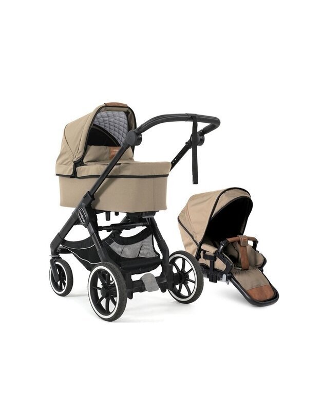 Universalus vežimėlio komplektas Emmaljunga NXT 90F Duo 2 in 1 Outdoor Beige/Black važiuoklė