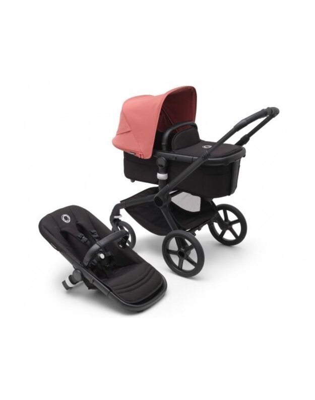 Universalus vežimėlis Bugaboo Fox 5 Sunrise red /midnight black/ black frame 2in1