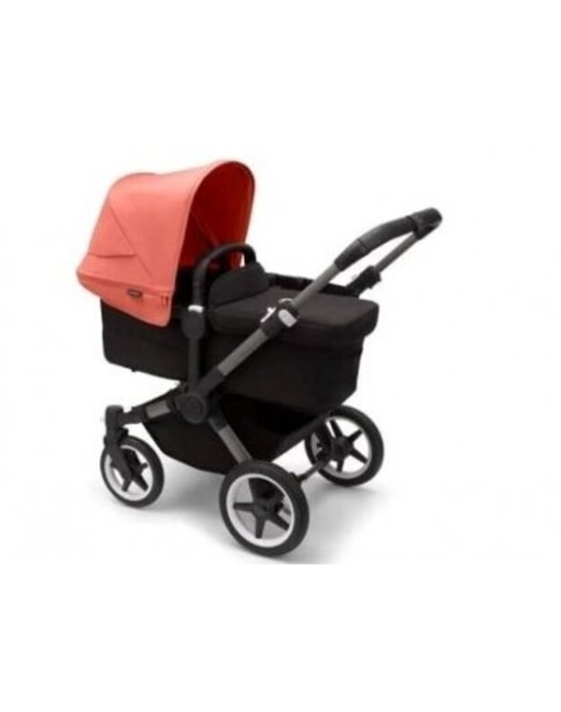 Universalus vežimėlis Bugaboo Donkey 5 Mono 2in1 Graphite/Midnight Black/Sunrise Red