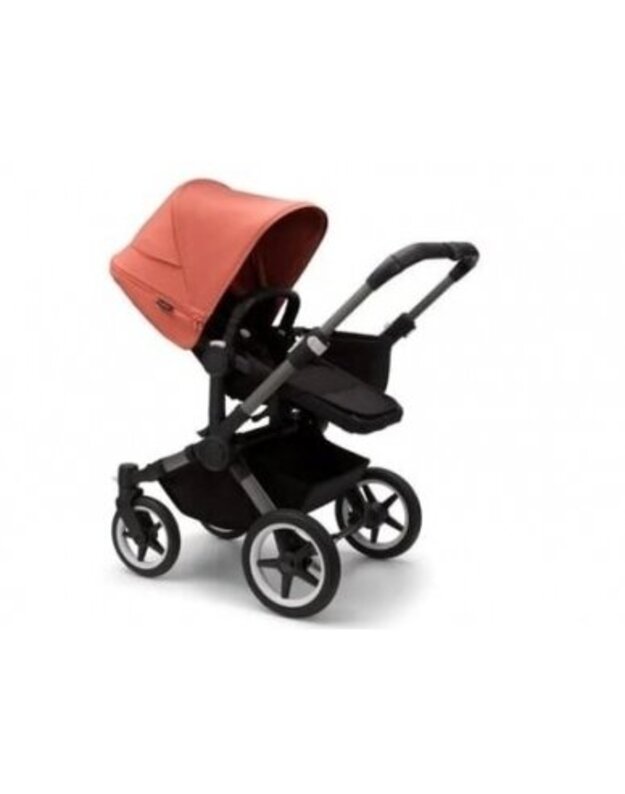 Universalus vežimėlis Bugaboo Donkey 5 Mono 2in1 Graphite/Midnight Black/Sunrise Red