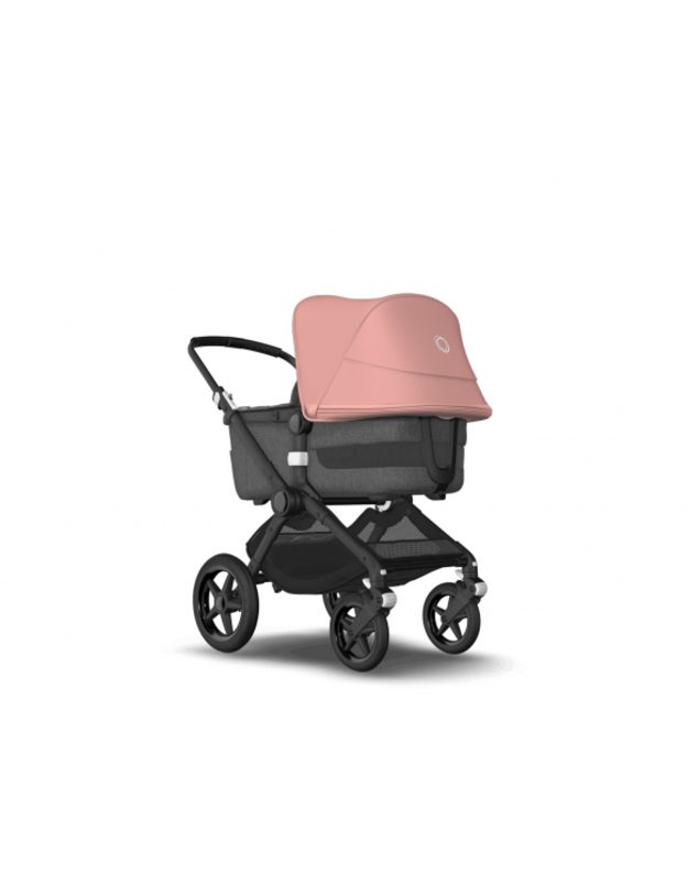 Universalus vežimėlio komplektas 2in1 Bugaboo Fox 3 Morning pink/grey melange/black važiuoklė