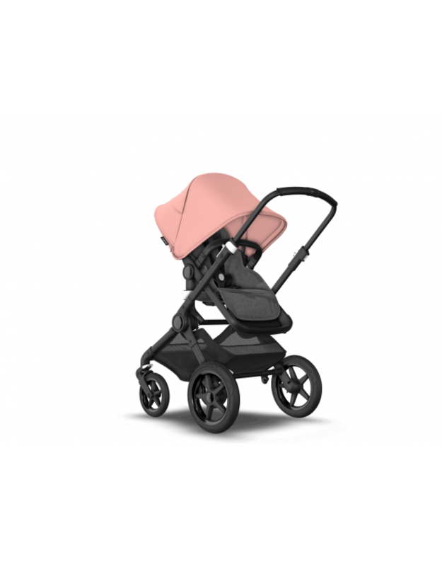 Universalus vežimėlio komplektas 2in1 Bugaboo Fox 3 Morning pink/grey melange/black važiuoklė