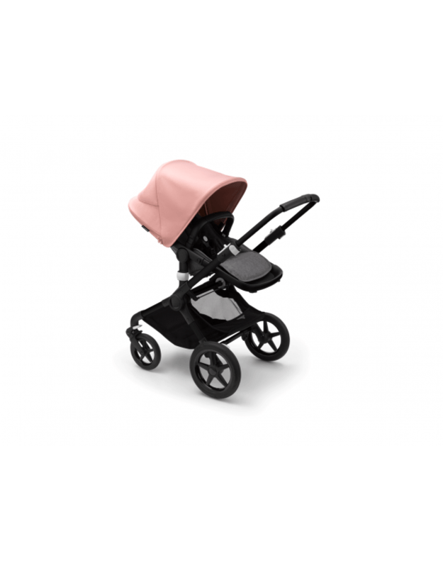 Universalus vežimėlio komplektas 2in1 Bugaboo Fox 3 Morning pink/grey melange/black važiuoklė