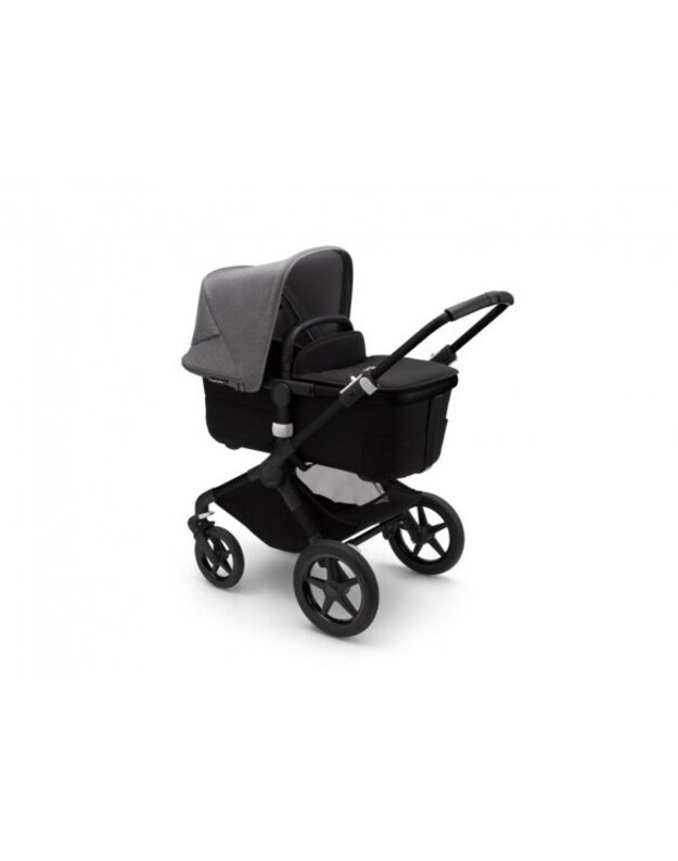 Universalus vežimėlio komplektas 2in1 Bugaboo Fox 3 Grey melange/midnight black/black važiuoklė