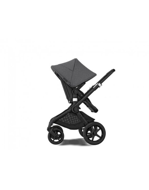 Universalus vežimėlio komplektas 2in1 Bugaboo Fox 3 Grey melange/midnight black/black važiuoklė